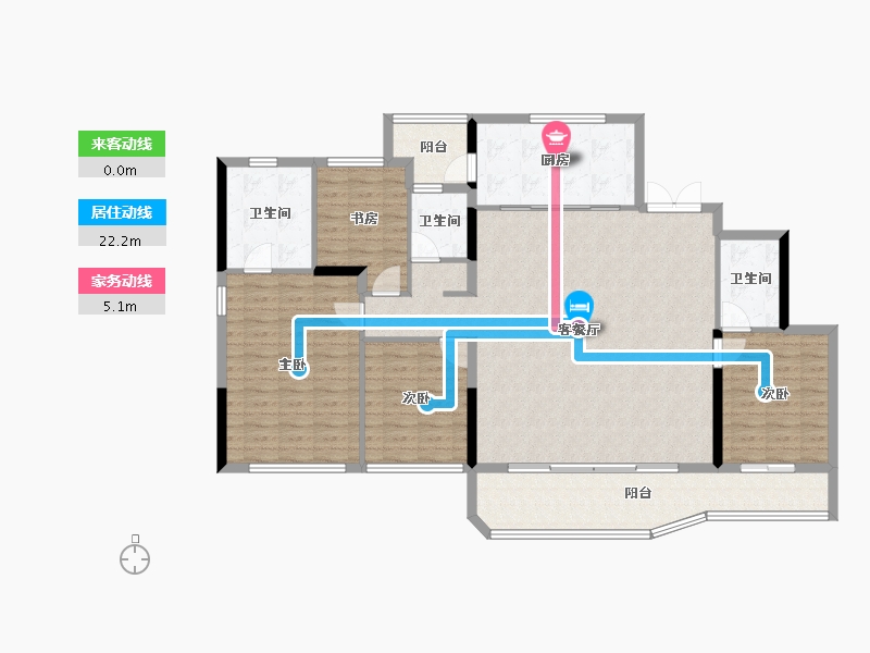 四川省-成都市-天恒御湖天境-141.68-户型库-动静线