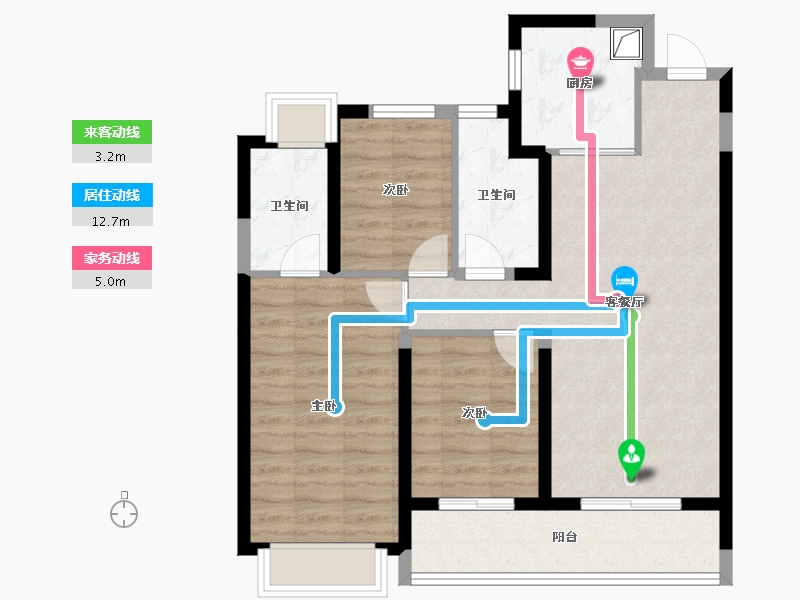 贵州省-遵义市-金域华府-76.00-户型库-动静线