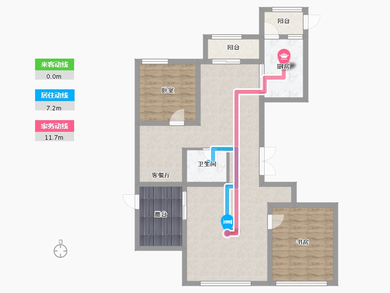 内蒙古自治区-鄂尔多斯市-万正丽景-112.00-户型库-动静线