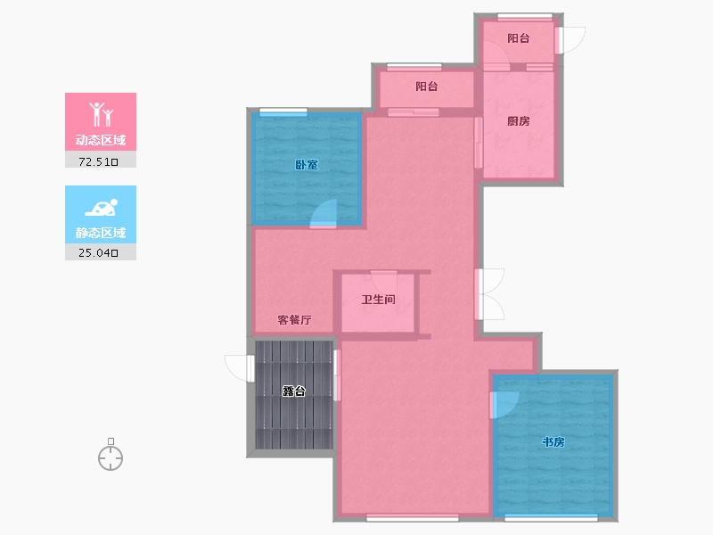 内蒙古自治区-鄂尔多斯市-万正丽景-112.00-户型库-动静分区