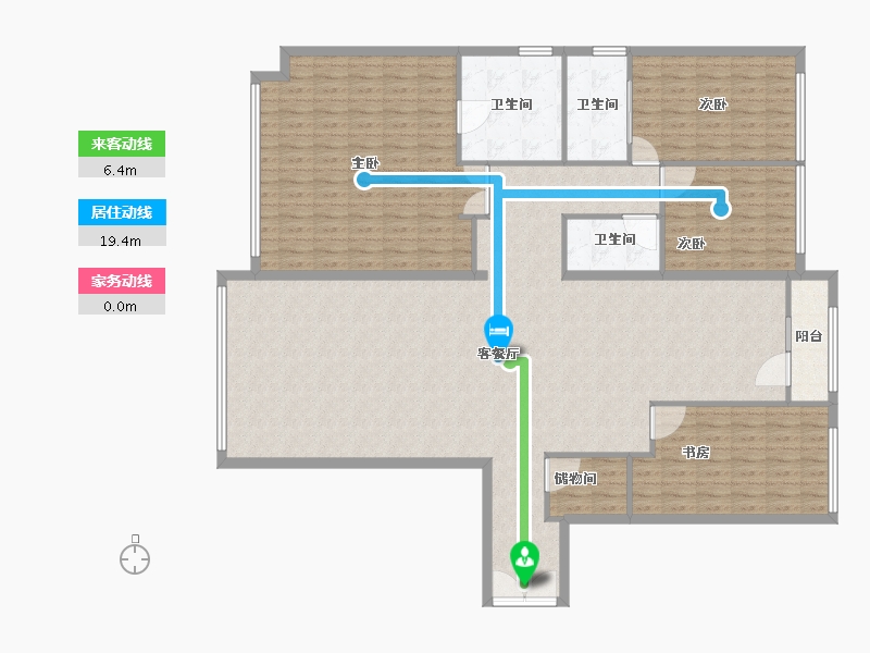 湖南省-长沙市-龙湖春江郦城滨江颂-180.70-户型库-动静线