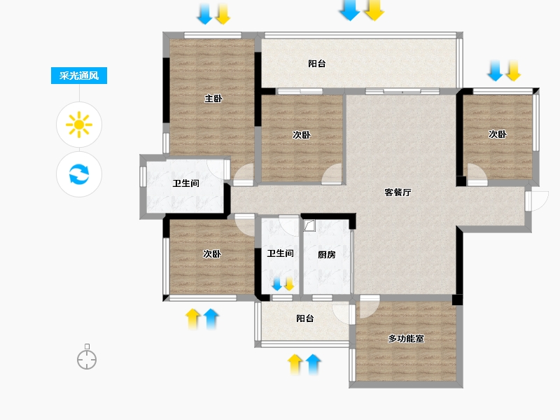 广西壮族自治区-来宾市-武宣天润府-180.00-户型库-采光通风