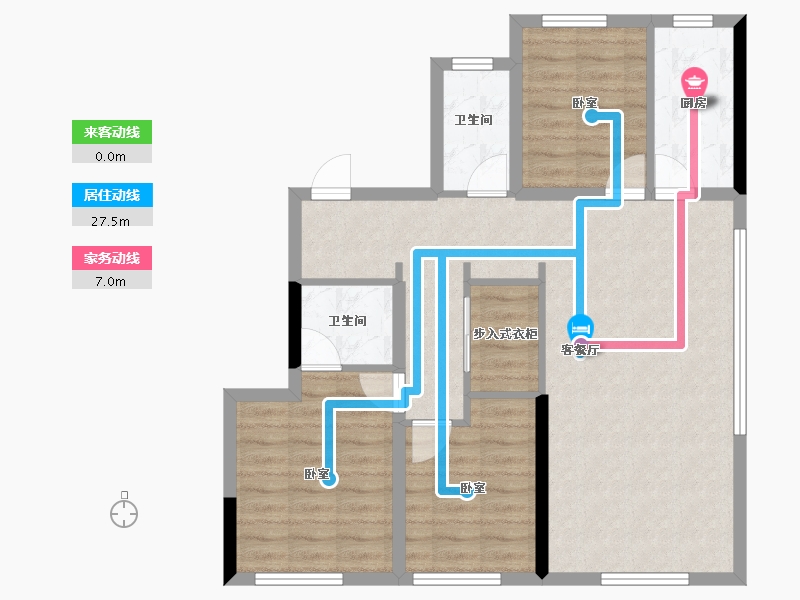 辽宁省-鞍山市-合谊·文成里-82.62-户型库-动静线