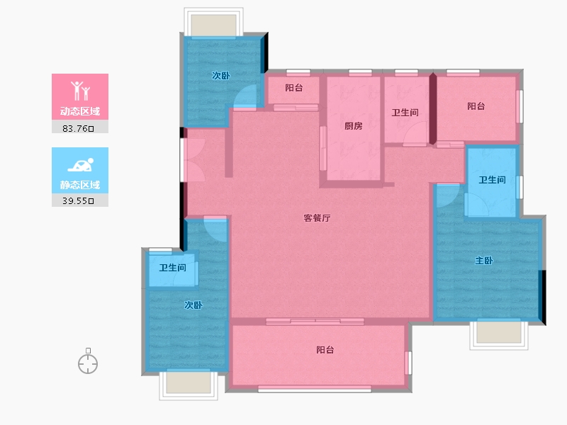 海南省-三亚市-昊瑞·海悦半岛-110.64-户型库-动静分区