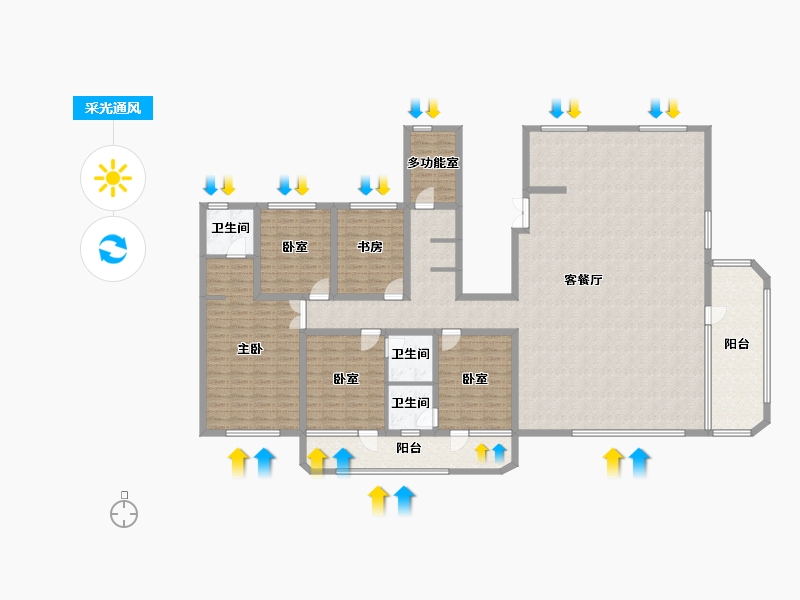 吉林省-延边朝鲜族自治州-名珠·松山樾-222.20-户型库-采光通风