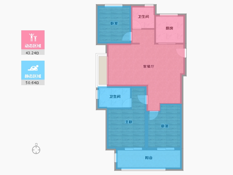 江苏省-常州市-滨江悦享城-84.00-户型库-动静分区