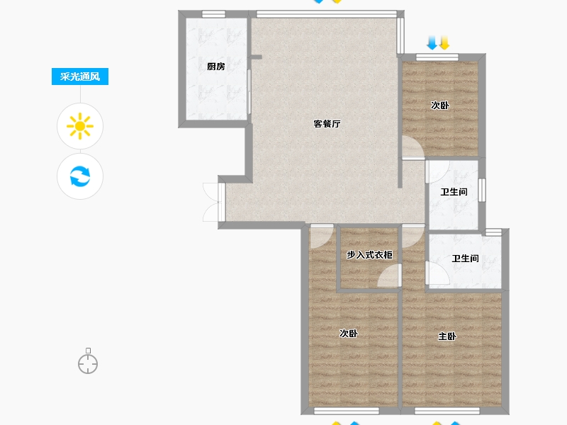 辽宁省-沈阳市-浦江苑-四期-101.31-户型库-采光通风