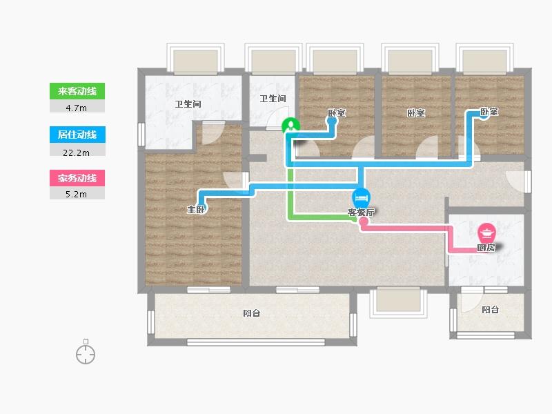 广东省-深圳市-万丰海岸城瀚府二期-105.16-户型库-动静线