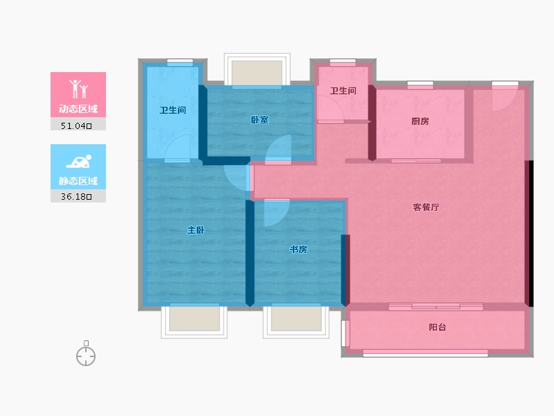 湖北省-武汉市-光谷中央公园-77.38-户型库-动静分区