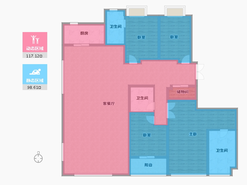 安徽省-合肥市-高速壹品-196.57-户型库-动静分区