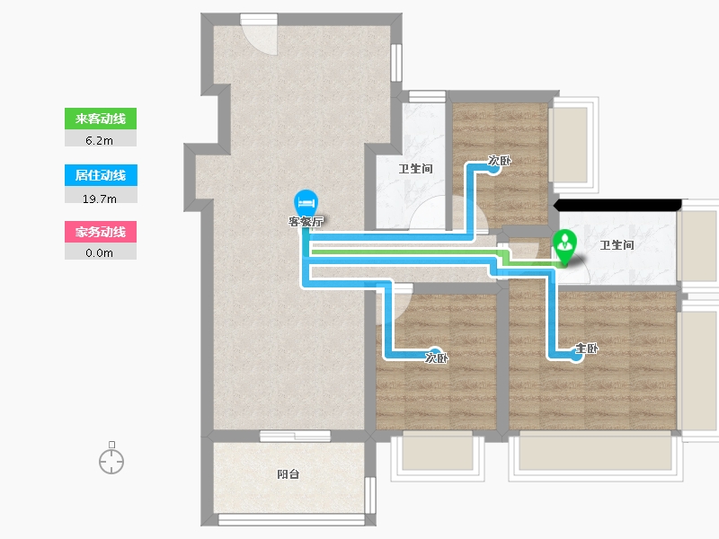 广东省-东莞市-旗峰润府-70.39-户型库-动静线