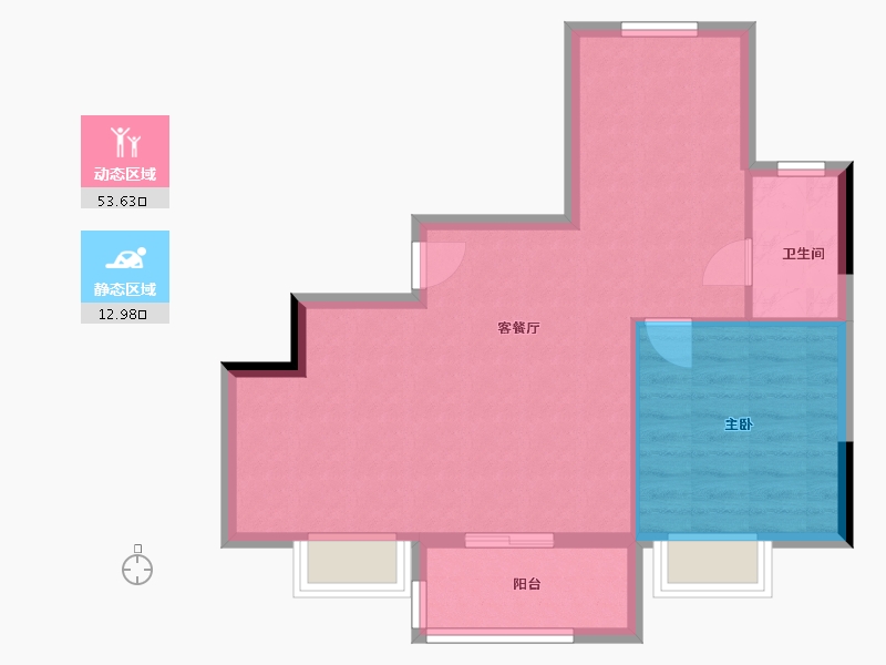 浙江省-嘉兴市-优景花苑-57.60-户型库-动静分区