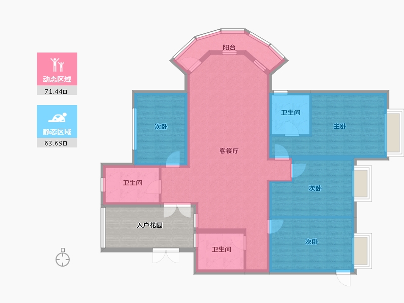 安徽省-合肥市-振徽苑-136.00-户型库-动静分区