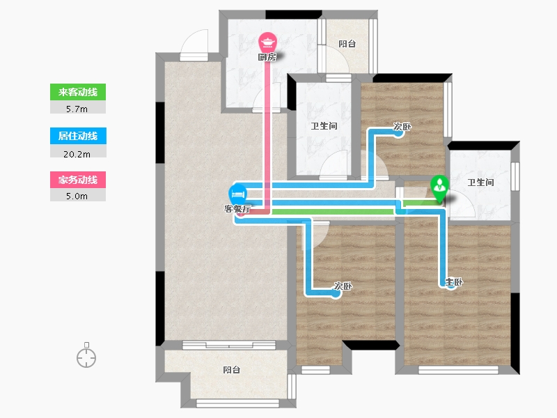 四川省-德阳市-保利国际城莱韵花园-78.02-户型库-动静线