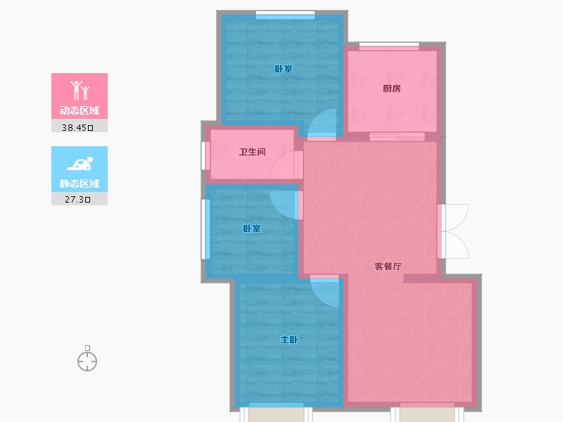 河北省-保定市-龙腾一品-57.84-户型库-动静分区