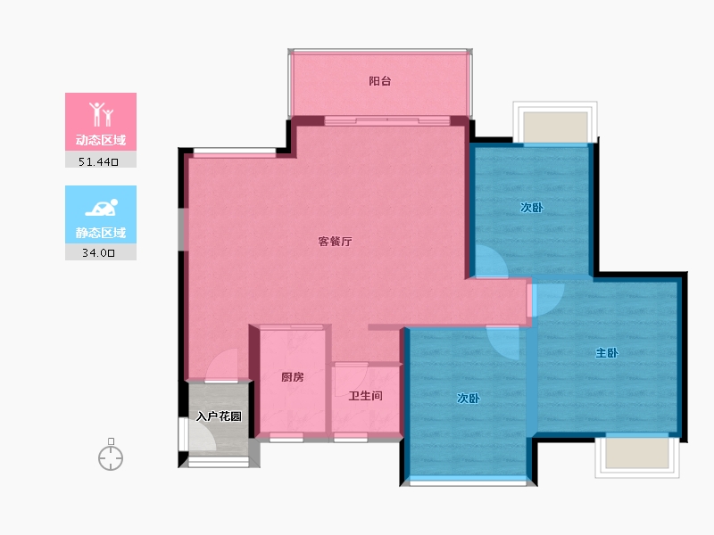 海南省-海口市-大华锦绣海岸一期-100.00-户型库-动静分区