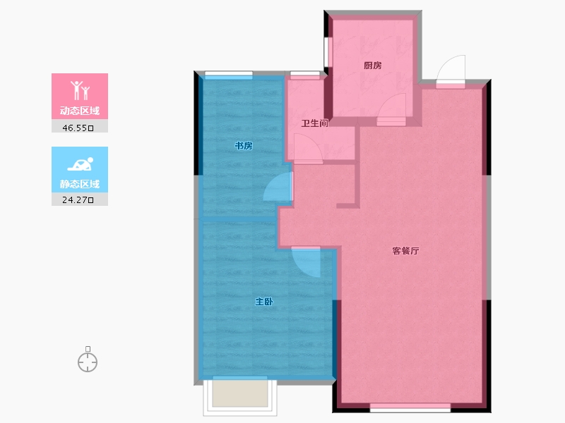 山东省-济南市-璟园璟悦府-64.00-户型库-动静分区