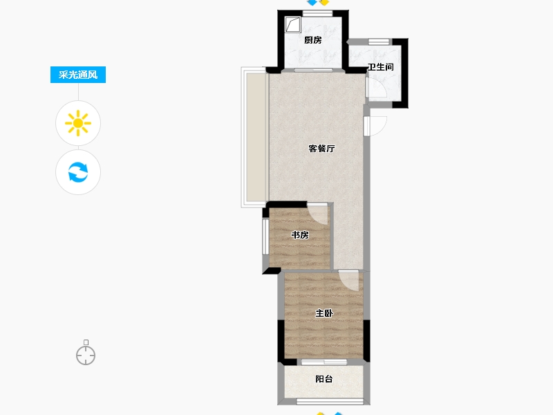 浙江省-湖州市-青荟里-50.53-户型库-采光通风