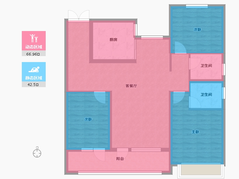 山东省-德州市-锦岸风华-97.62-户型库-动静分区