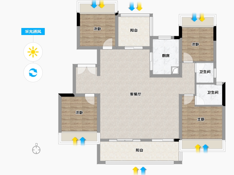 湖北省-荆门市-长宁书院-116.04-户型库-采光通风