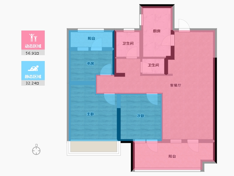 山东省-青岛市-青铁·芳华地-78.40-户型库-动静分区