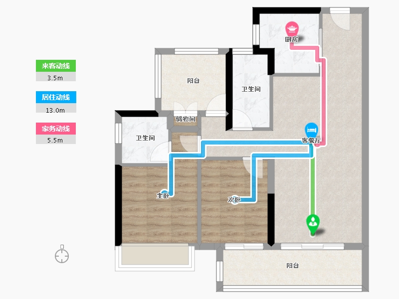 广东省-惠州市-昊艺尚苑-77.24-户型库-动静线