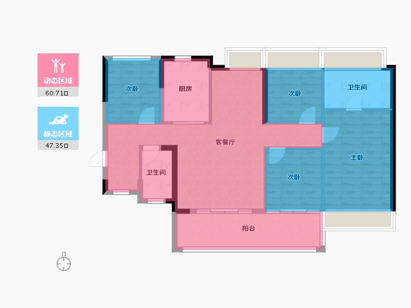 广东省-广州市-越秀·万博城-97.61-户型库-动静分区