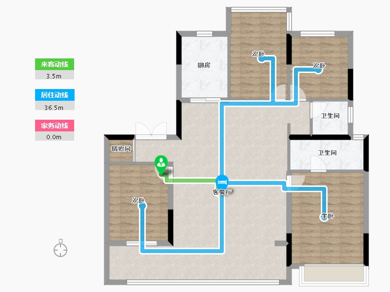 河南省-郑州市-万科·民安雲河锦上-120.81-户型库-动静线