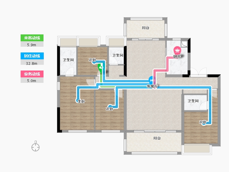 江西省-鹰潭市-江上云筑-136.00-户型库-动静线