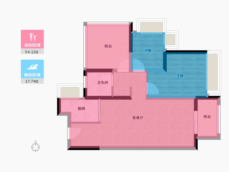 广东省-肇庆市-保利时光印象-63.20-户型库-动静分区