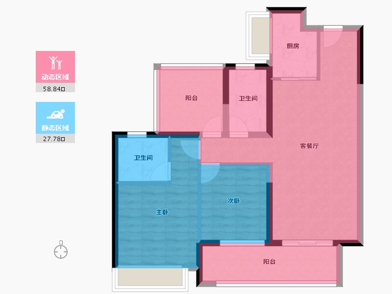 广东省-肇庆市-保利时光印象-76.76-户型库-动静分区