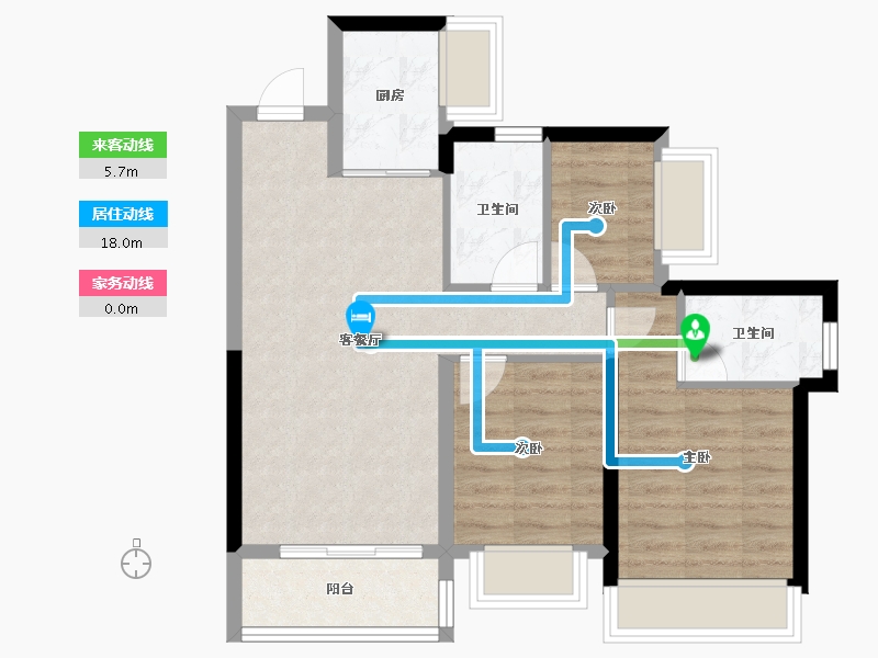 广东省-深圳市-中洲迎玺-65.46-户型库-动静线