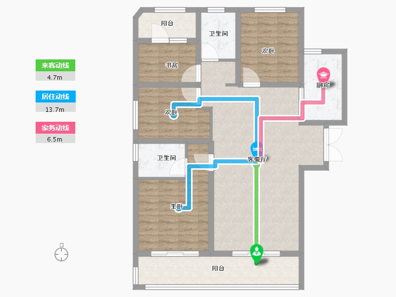 河南省-郑州市-金桥西棠-104.00-户型库-动静线