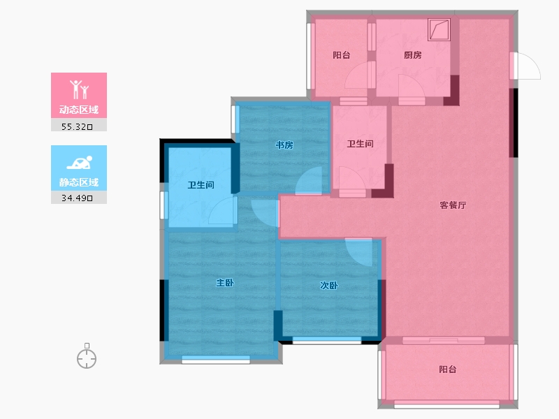 四川省-成都市-临江尚品花园-79.35-户型库-动静分区