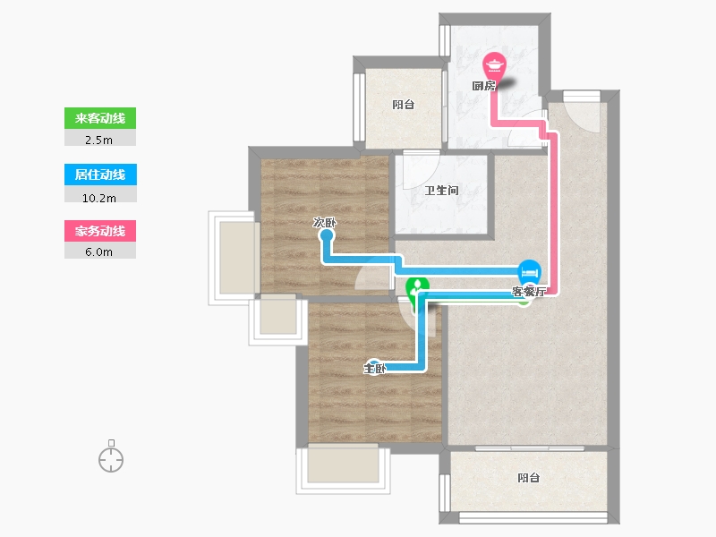 四川省-成都市-胜天人居-60.00-户型库-动静线