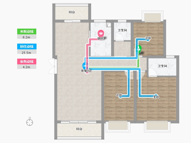 云南省-昆明市-东鑫和园-108.40-户型库-动静线