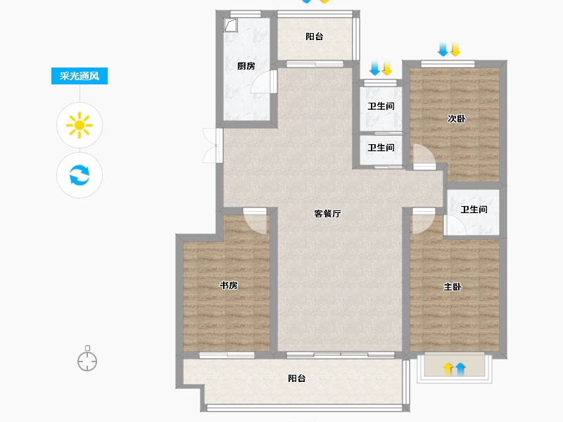 河南省-许昌市-名门世家-103.20-户型库-采光通风