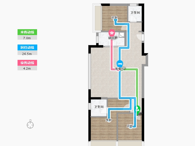 陕西省-西安市-华润置地港悦城嘉悦-82.16-户型库-动静线