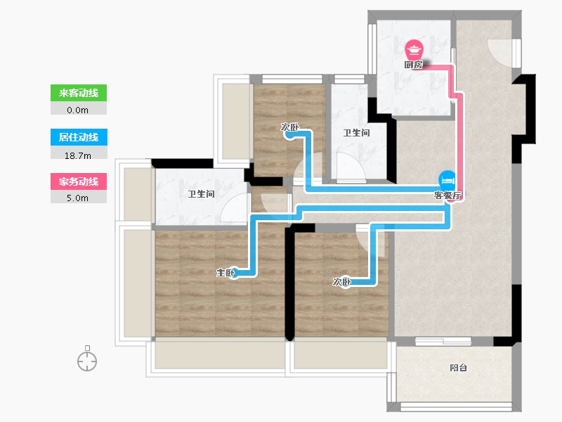 广东省-东莞市-旗峰润府-68.11-户型库-动静线