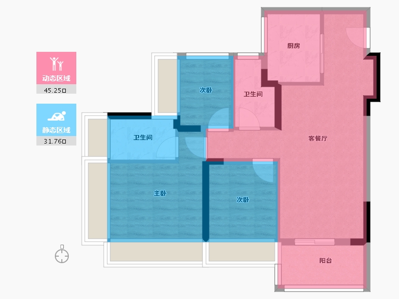 广东省-东莞市-旗峰润府-68.11-户型库-动静分区