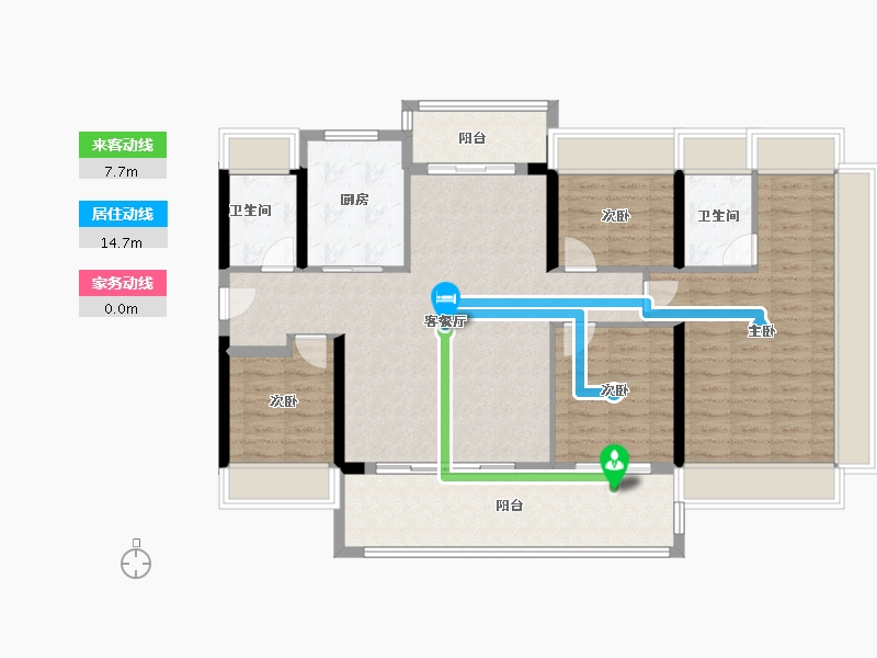 广东省-佛山市-保利湖映琅悦-115.20-户型库-动静线