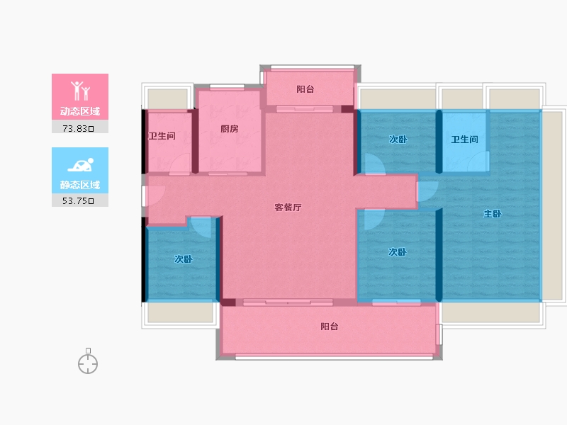 广东省-佛山市-保利湖映琅悦-115.20-户型库-动静分区