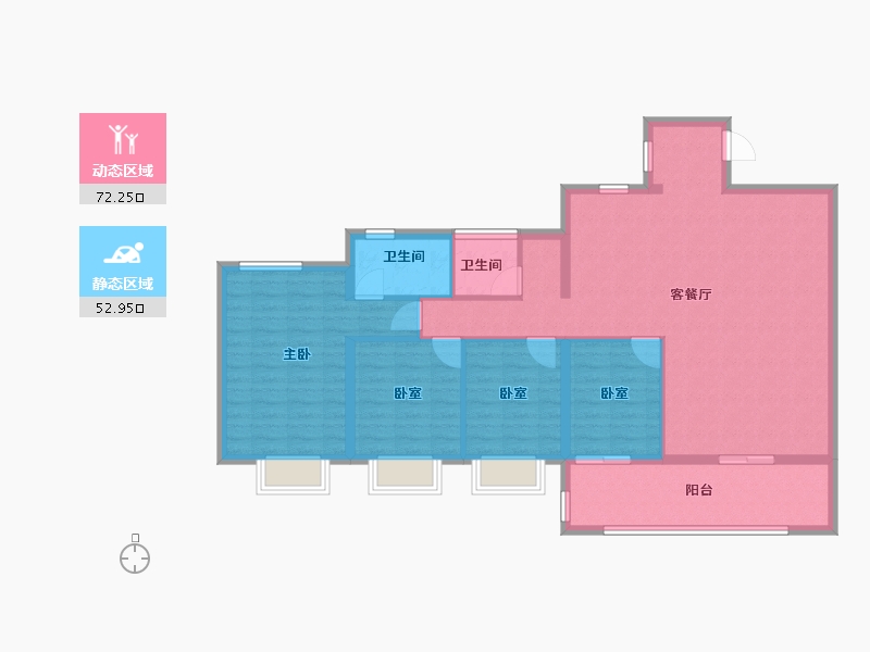 广东省-广州市-越秀·万博城-113.48-户型库-动静分区