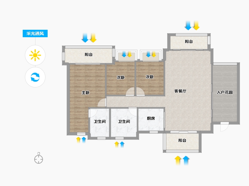 广东省-佛山市-利豪花园-110.40-户型库-采光通风