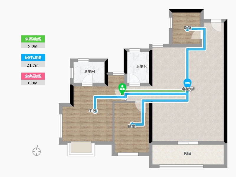 广东省-广州市-广州城投·天禧-86.32-户型库-动静线