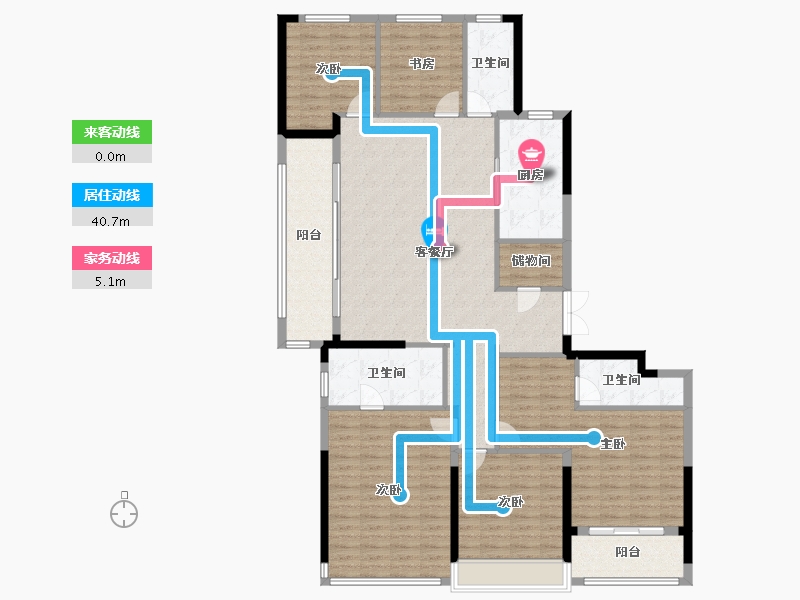 浙江省-杭州市-滨江奥印潮观府-160.78-户型库-动静线