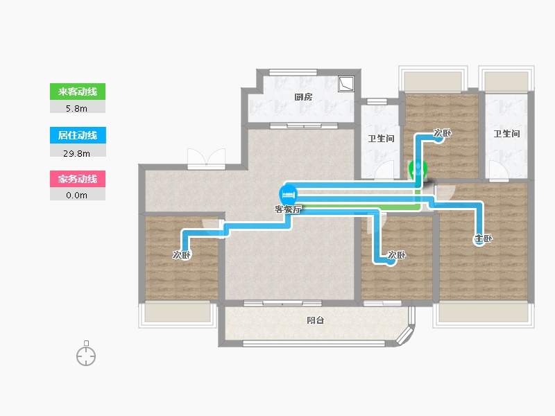 湖北省-武汉市-香港置地·金地·峯璟-114.40-户型库-动静线