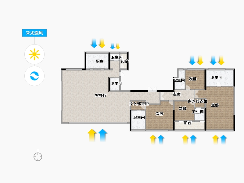 浙江省-嘉兴市-乾樾名邸-271.00-户型库-采光通风