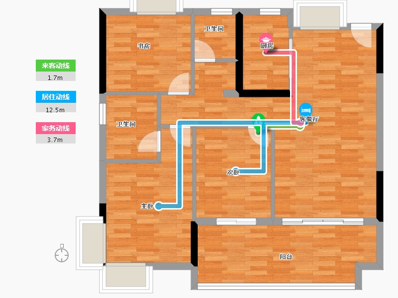 江西省-南昌市-巨仁洪州学苑-84.00-户型库-动静线