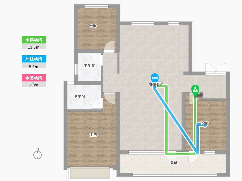 山东省-德州市-锦岸风华-98.40-户型库-动静线